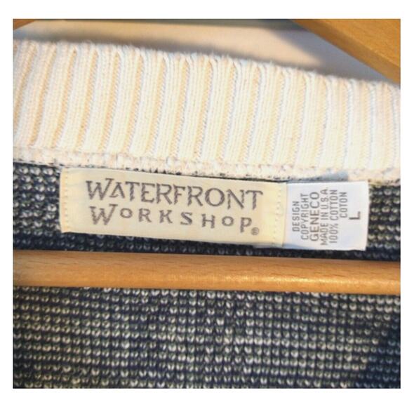 Waterfront Workshop Men’s Sweater – Beige, Size L – Golf Club & Bag Design - Picture 3 of 7